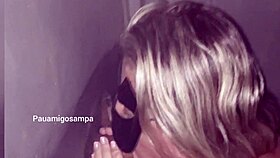 cuckold takes blonde wife to glory hole