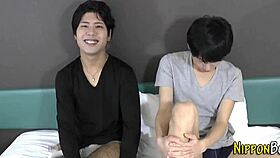 Japanese twinks spill their load after an intense session together.