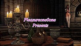 Male x futa futanari teacher in wild student group scene