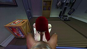 black man fucks redhead in her room