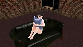 Leo anime girl strips in gravure