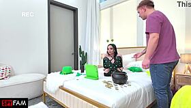 stepbrother catches selina imai masturbating her tight pussy for fans on webcam 😈