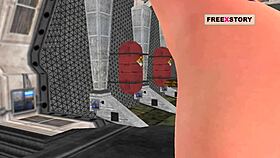 aroused by animated indian girl's sex poses and banana masturbation