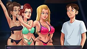 Intense summertime saga fucking with monster cock on small 18+ tits.