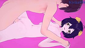 Utena and Haruka in an intense magia magenta sex scene