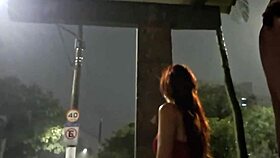 Emotional Release: Gay Guy Masturbates Publicly for Redhead at Bus Stop