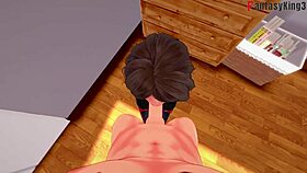 Aunt Cass Gives Blowjob to Cassidy Hamada in Hentai