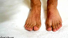 Big feet of man