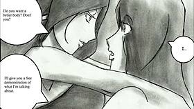 Giantess growth and breast expansion in animated comic compilation part 2