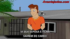 In this brazilian cartoon, the guy has gay sex with his filipino neighbor
