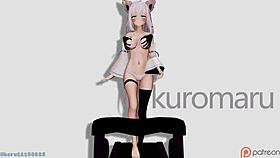 Rhythm walking fubuki in uncensored anime style