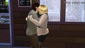 Guy fucks girl in bathroom. ☕