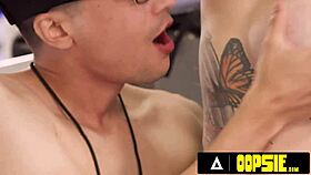 oopsie, horny tall flight attendant rocky emerson totally dominates short ricky spanish... wild ride! 😈