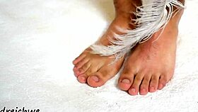 Big feet of man