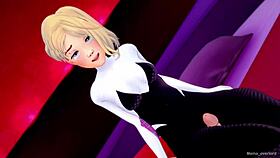 spider gwen wants to fuck in her suit at the love hotel adult version