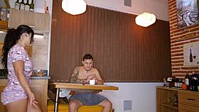 I cheat with young neighbor, bent over for big cock riding!