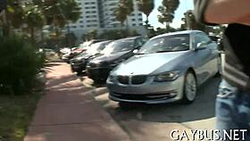 Gay guys enjoy intimate moments