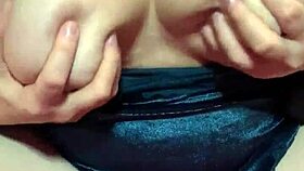 blonde wife plays with dildo on webcam