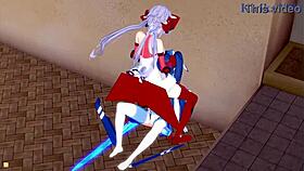 Tsubasa Kazanari and Maria Cadenzavna Eve in Wild Futanari Lesbian Action