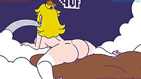 I watched Princess Peach ride that big dark cock, it was interracial and amazin'.