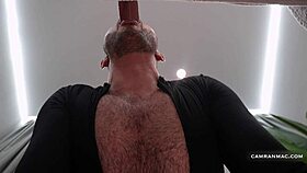 Gay Man Stretches Throat with Dildo Deepthroat