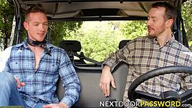 Hunky Gay Rides Friend's Cock Raw After Blowjob Outdoor