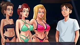 Intense summertime saga fucking with monster cock on small 18+ tits.