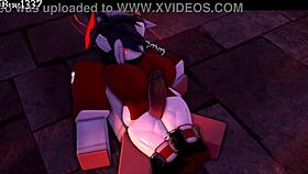 Imagine a succubus giving a rough thighjob in this 3D anime hentai.