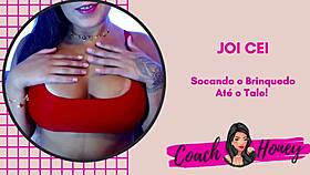 latina friend rides big toy deep for wild fun