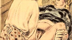 vintage erotic drawings collection