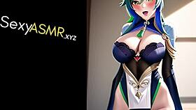 Moaning ASMR Cosplay Anime Baddie Sucks