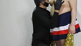 Cheerleader Squirts Heavily in Costume Second Time
