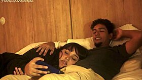 Stepsister lets me in her mouth almost caught by parents!