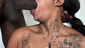 Sexy chick spills secrets in interview before deepthroating BBC!