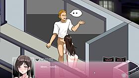 hentai game ntraholic bangs wife on balcony, no shame