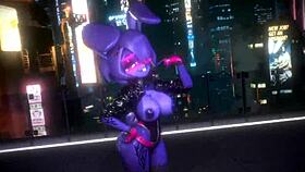 Bonnie from FNF dancing to Kpop-Queencard in a fun 3D animation.