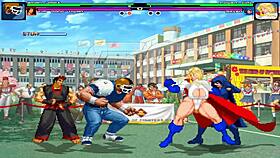 I am Brian Battler meeting Power Girl and Raven in Hentai Mugen