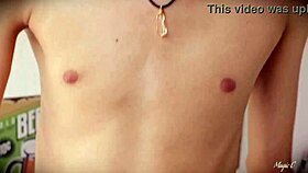 Magic C jerks his big Latino cock, shooting thick cum load