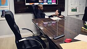 brazilian submissive gives blowjob to big interracial cock outdoors