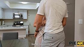 Pie4k Presents a Stunning Brunette in a Creamy Pussy Fantasy. Watch Her Take Every Drop!