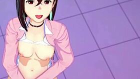 Ayase Momo, Skinny Teen In Uniform, Masturbating To Squirting Orgasm - Dandadan