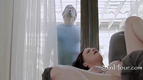 trusty and handsome plumber arrives to fix the leaking pipes in the house