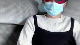 asian babe in transparent stockings seducing with her big wet pussy