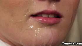 Peculiar Model Swallows Sperm After Facial Cumshot