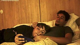 Stepsister lets me in her mouth almost caught by parents!