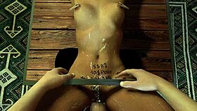 Bound whore in POV BDSM gets her tight pussy creamed and releases on the cock