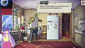 In this souper game demo, the hot blonde elf flaunts her big tits.