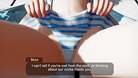 Miku Wet Part 1 Photoshoot Pool Fingering Masturbation Teasing