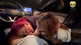 my friend and i got wild with boss’s cock in his car! 😜