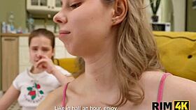 Rim4k Rimming Centipede with Bisexual Roommates in Kitchen Chaos